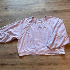 Aerie Crochet Crewneck